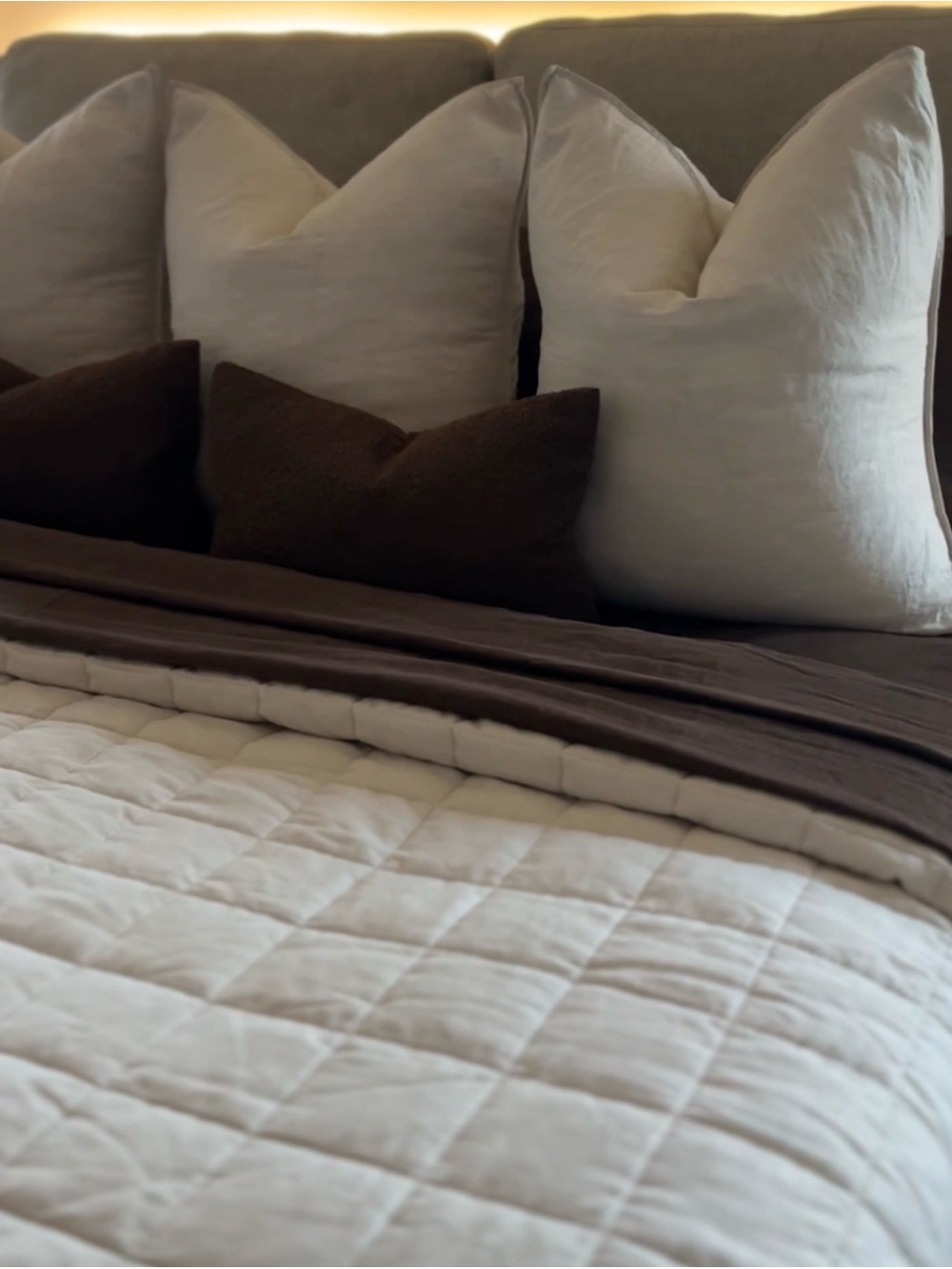 European Linen Box Quilt in Ivory - King/CalKing - Retail $184 - Picture 3 of 7